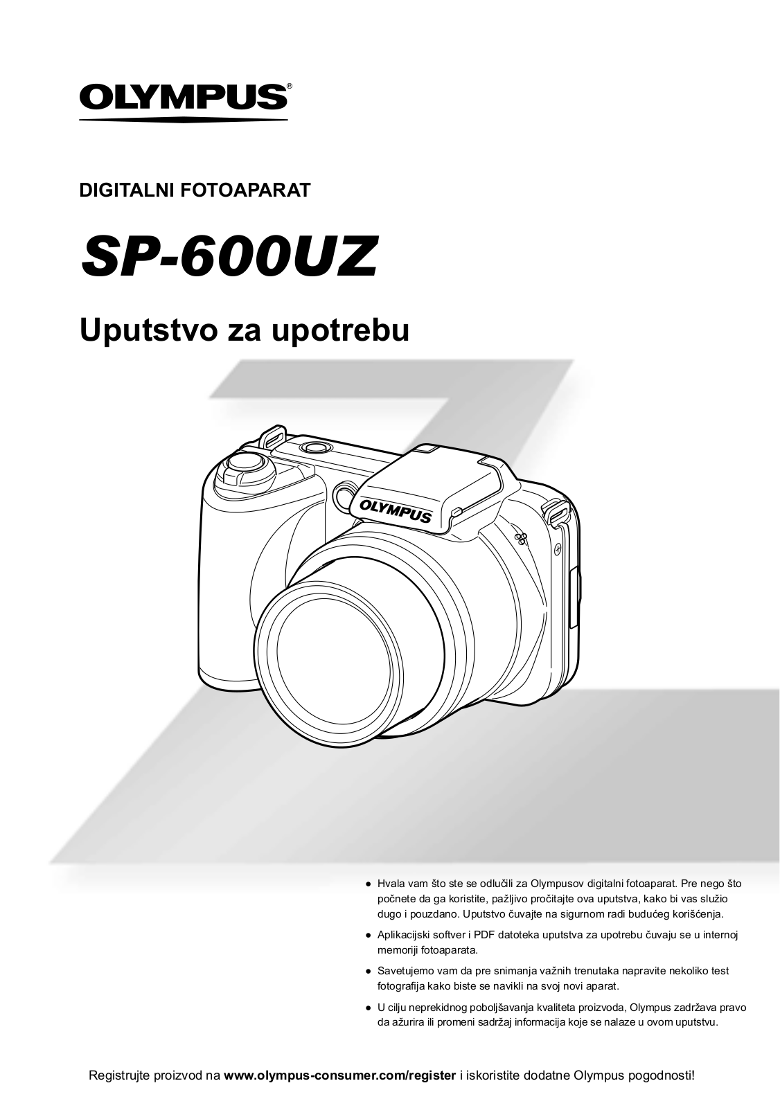 OLYMPUS SP-600UZ User Manual