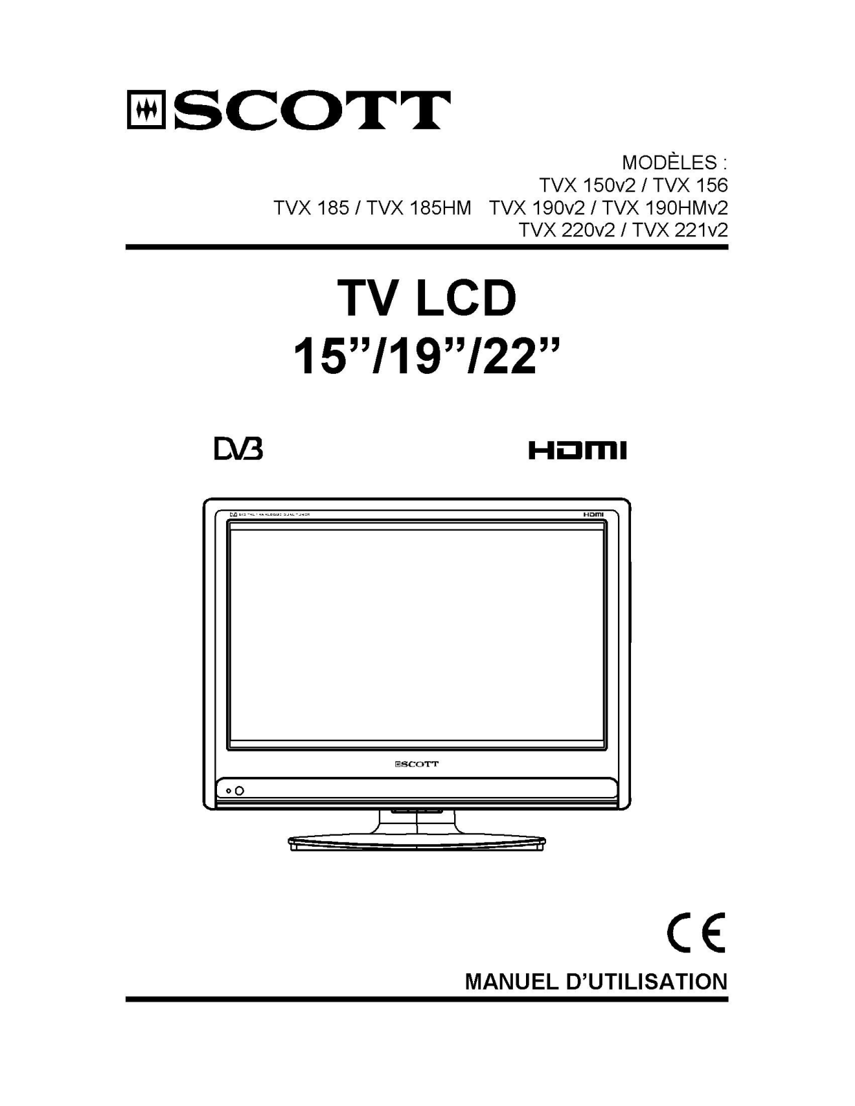 SCOTT TVX 156 User Manual