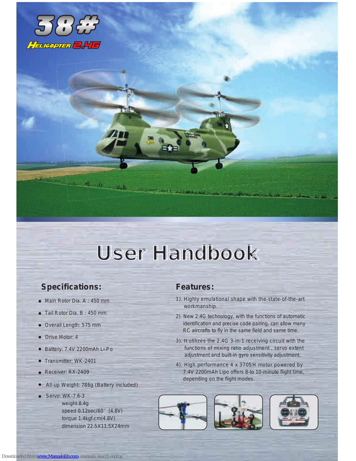 Walkera HM 38 User Handbook Manual