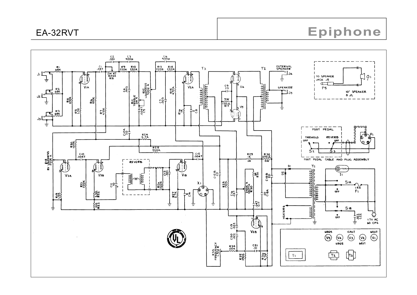 Gibson ea 32rvt-comet Schematic