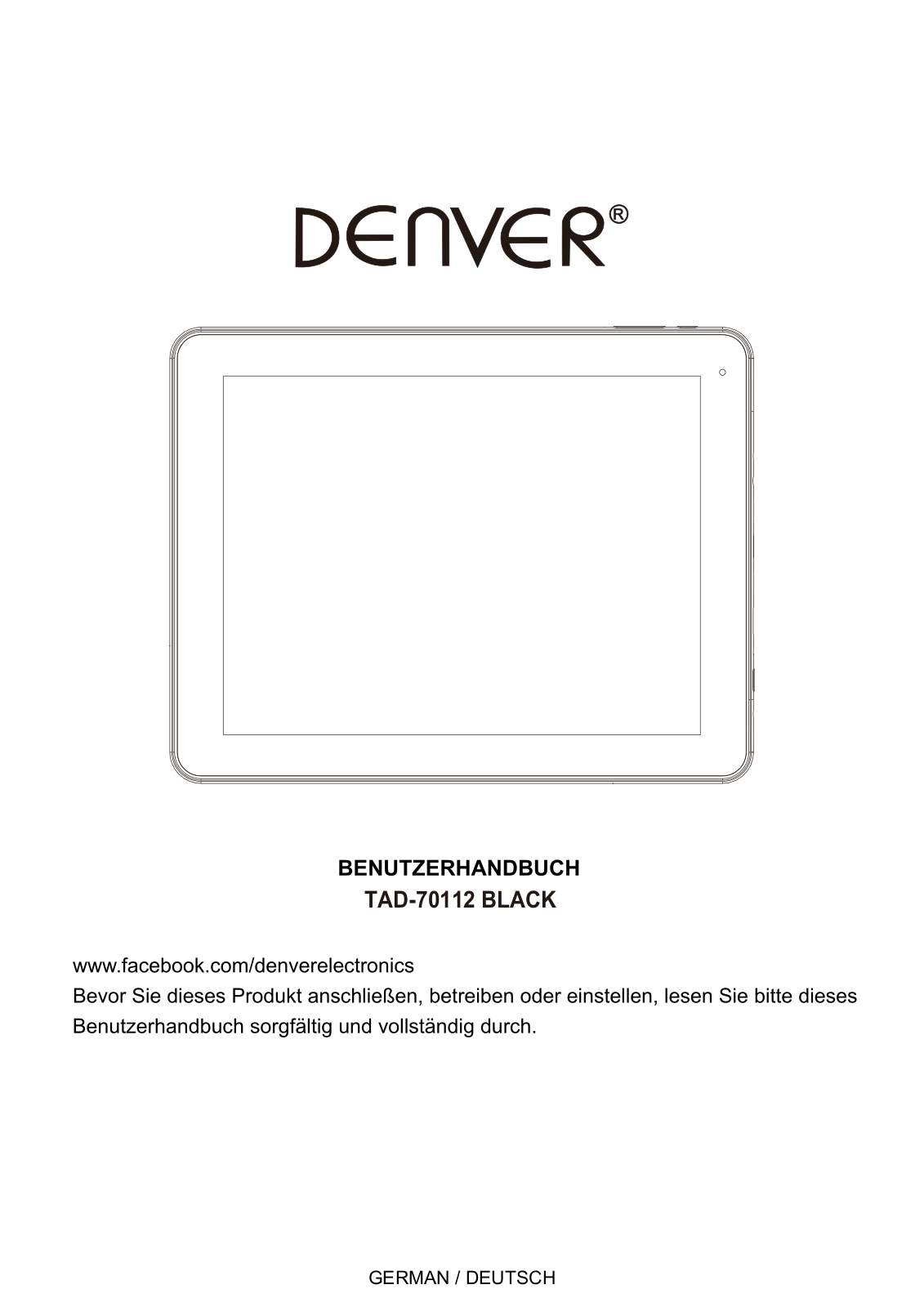 Denver TAD-70112 User Manual