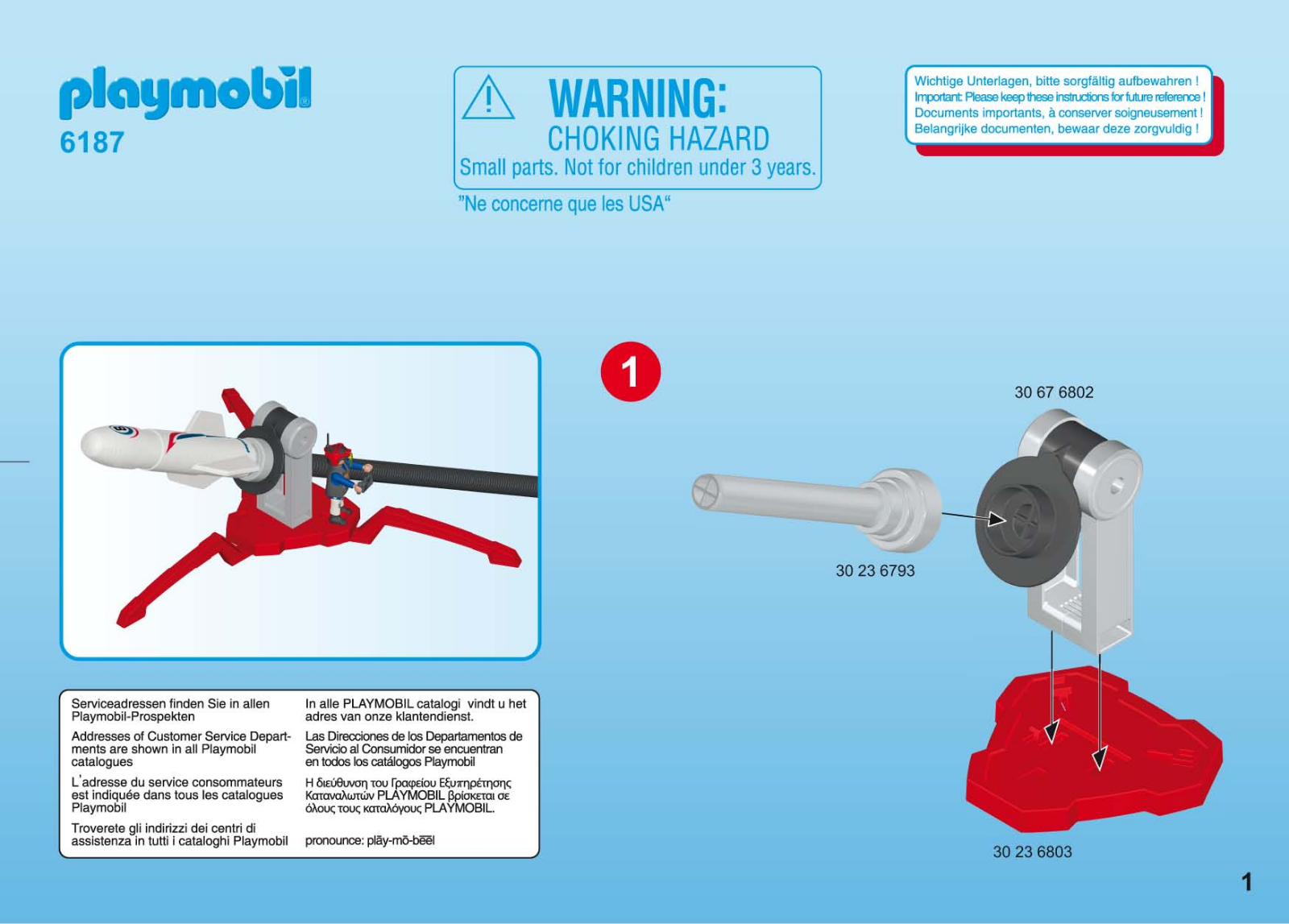 Playmobil 6187 Instructions