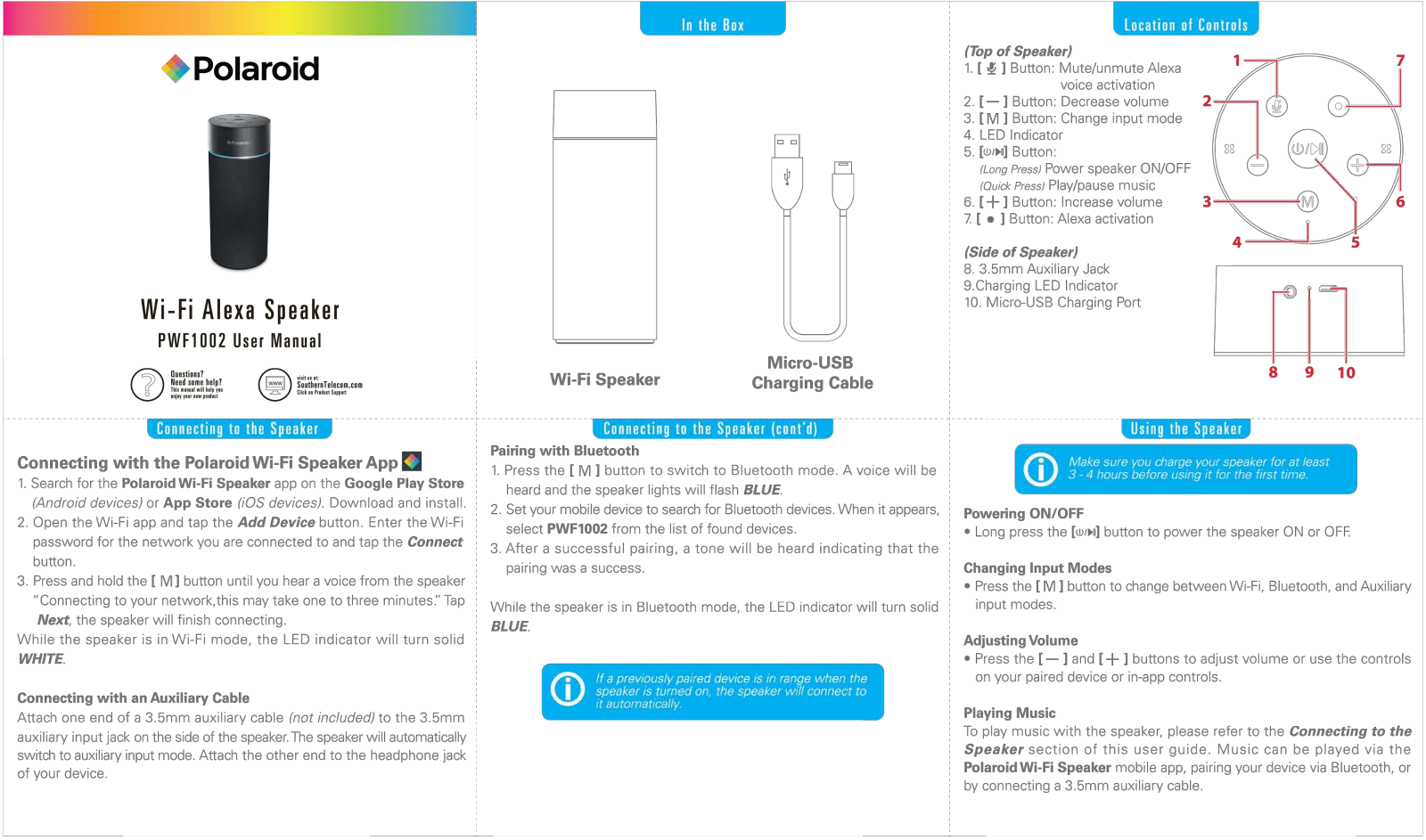 Polaroid PWF1002 User Manual