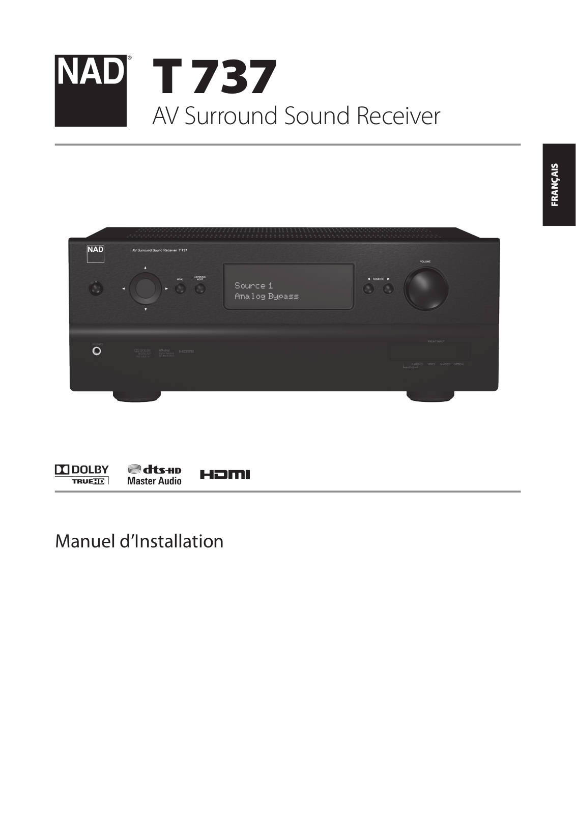 NAD T737 User Manual