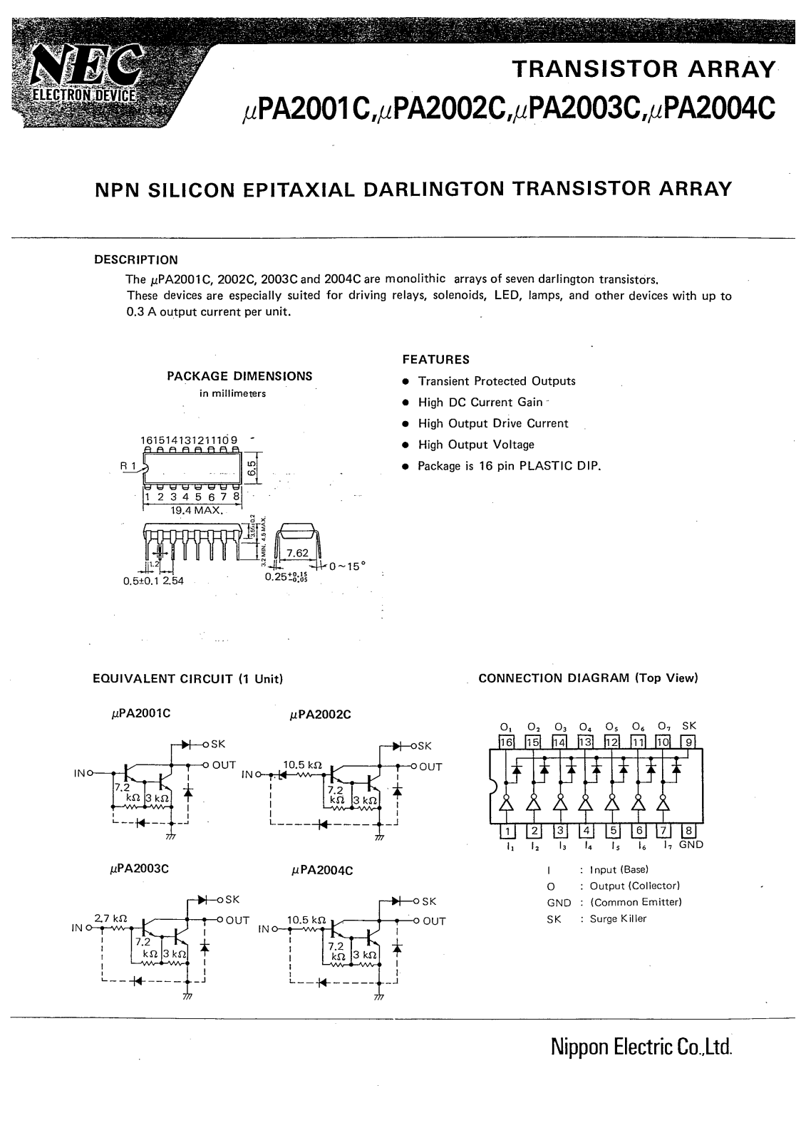 Datasheet UPA2003C Specification - ManualMachine.com