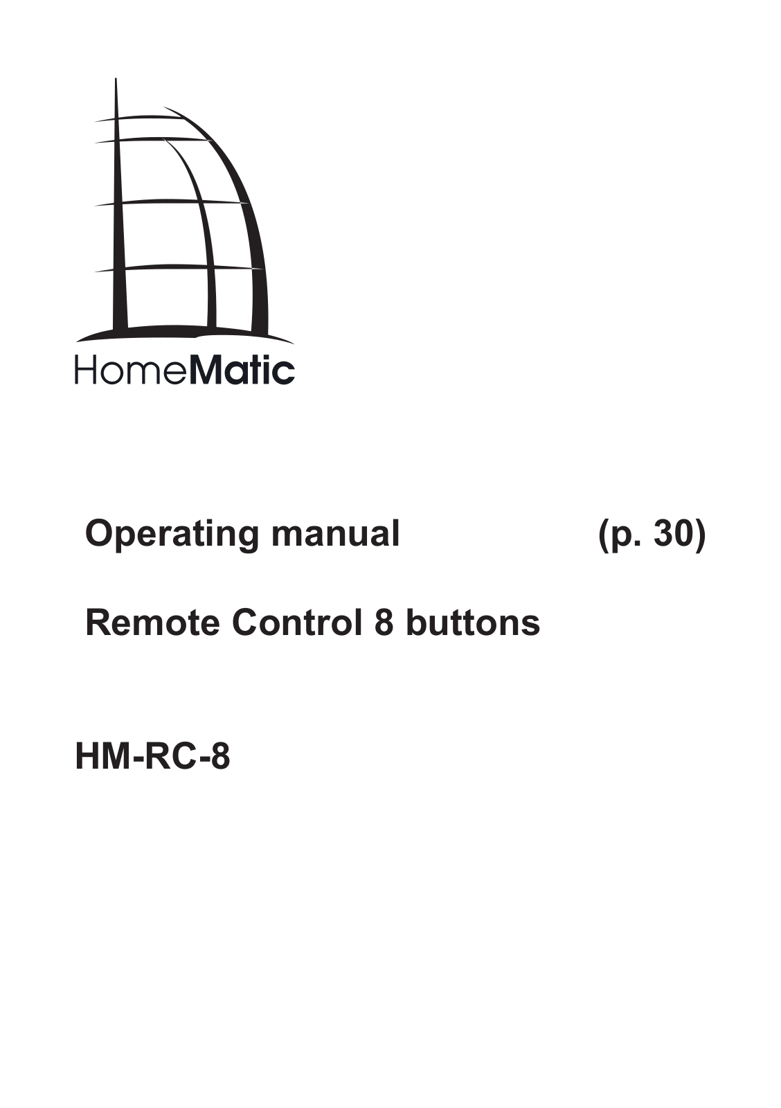 Homematic HM-RC-8 Operating Manual