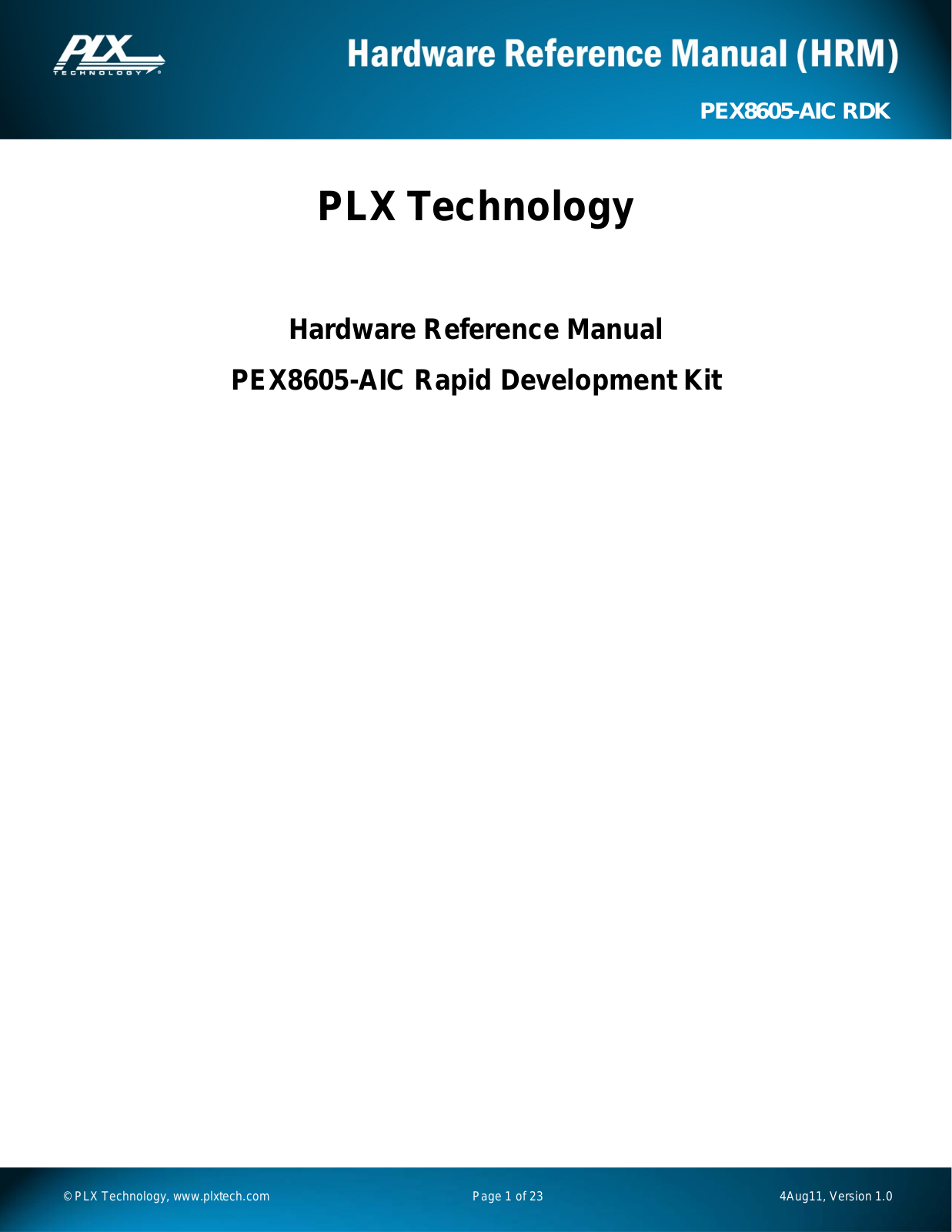 PLX PEX8605-AIC Hardware reference manual - ManualMachine.com