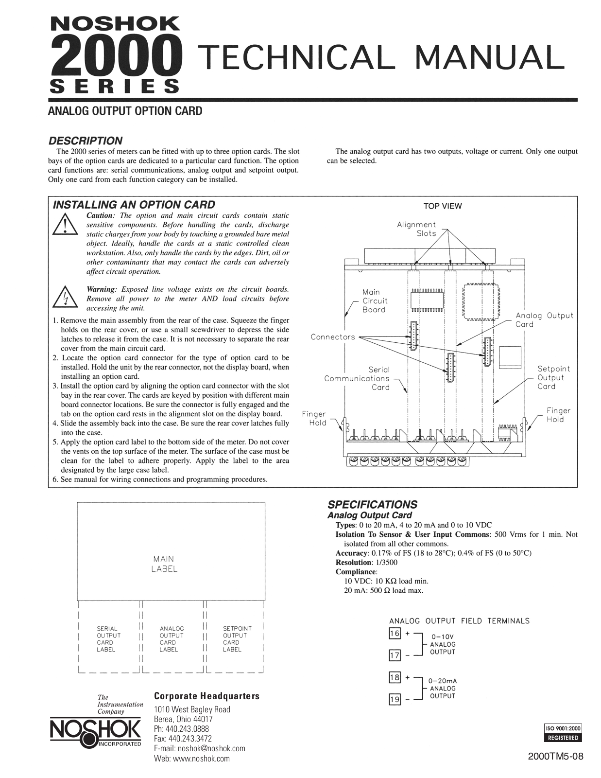 NOSHOK 2000 User Manual