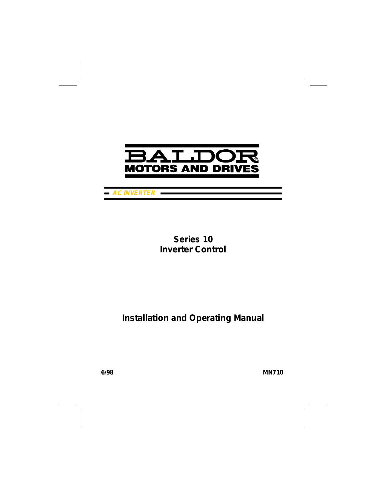 Baldor ID101F50-E User Manual