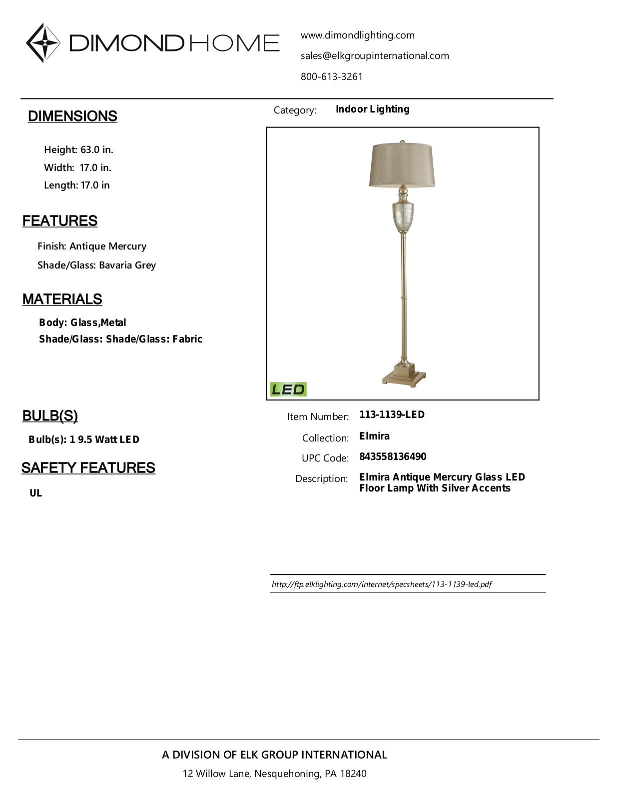 ELK Home 1131139LED User Manual