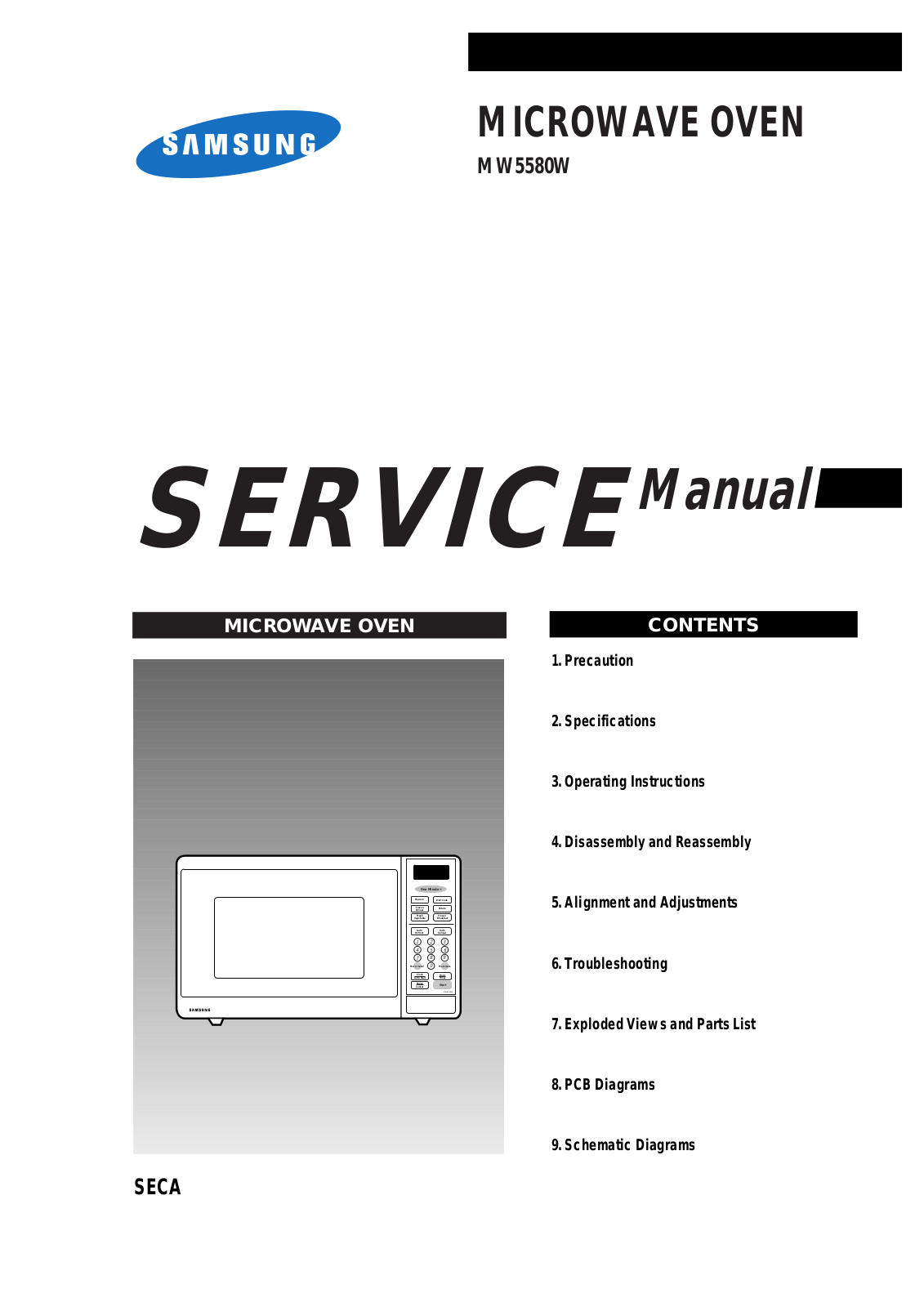 Samsung MW5580W, MW5580W-XAC Service Manual