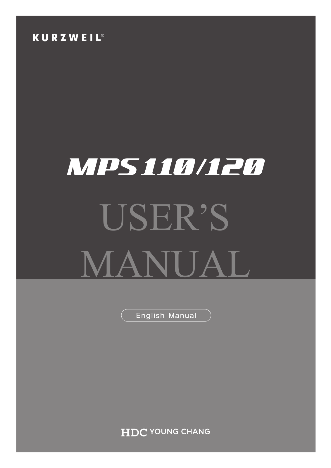 Kurzweil MPS110, MPS120 User Manual