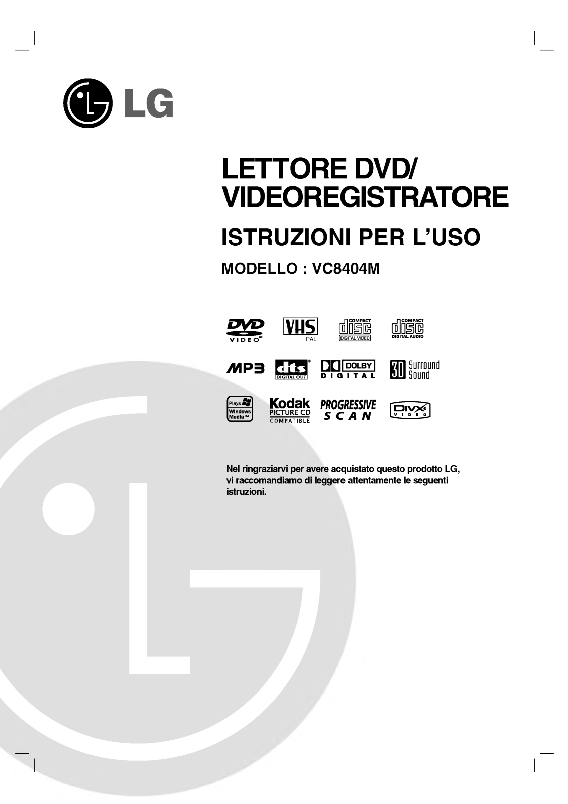 Lg VC8404M User Manual