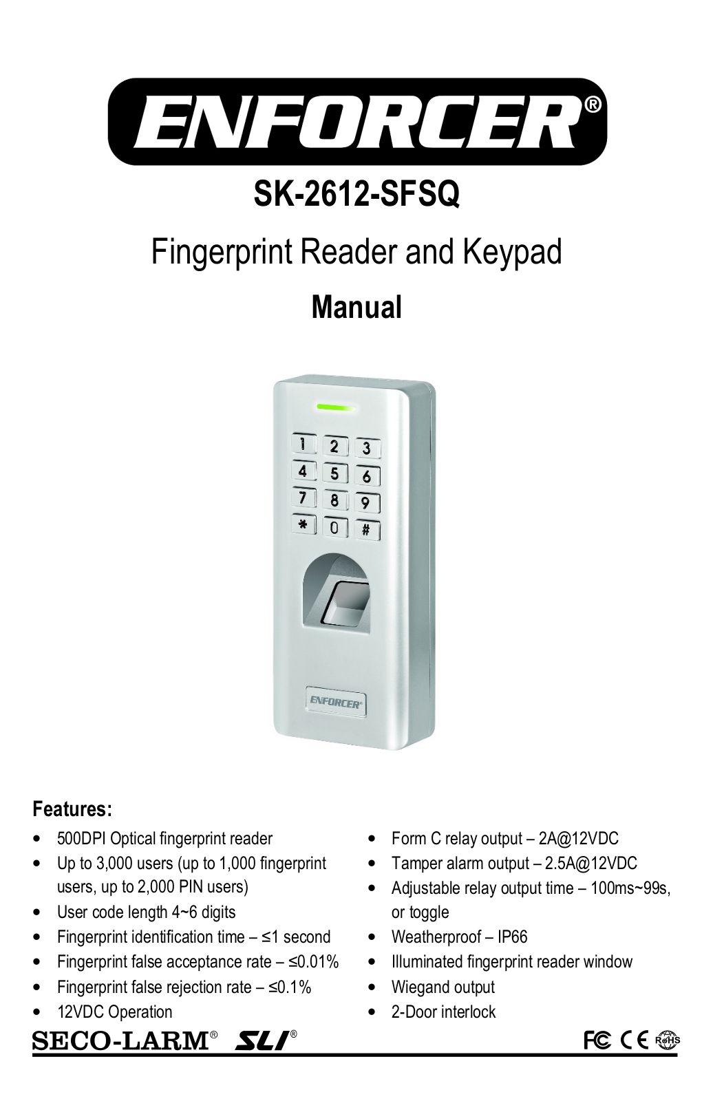 Seco-Larm SK-2612-SFSQ User Manual