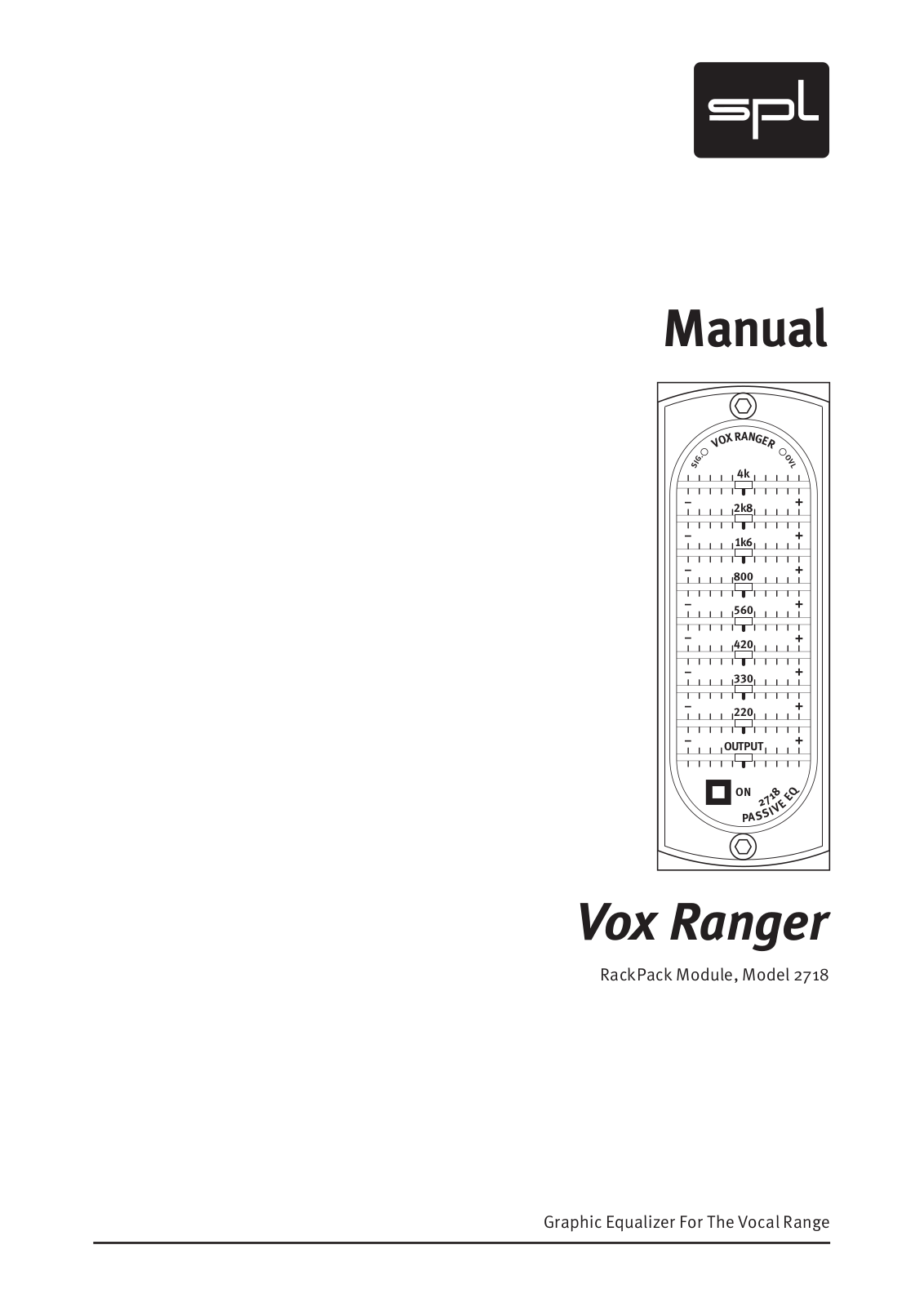 Sound Performance Lab 2718 User Manual