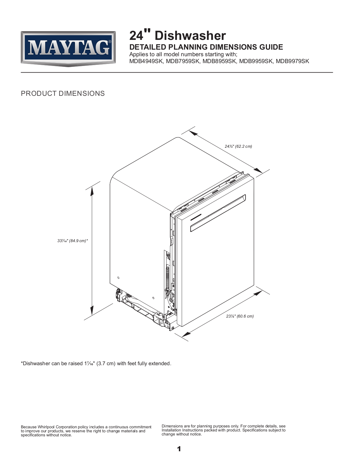 Maytag MDB8959SKB, MDB7959SKZ User Manual