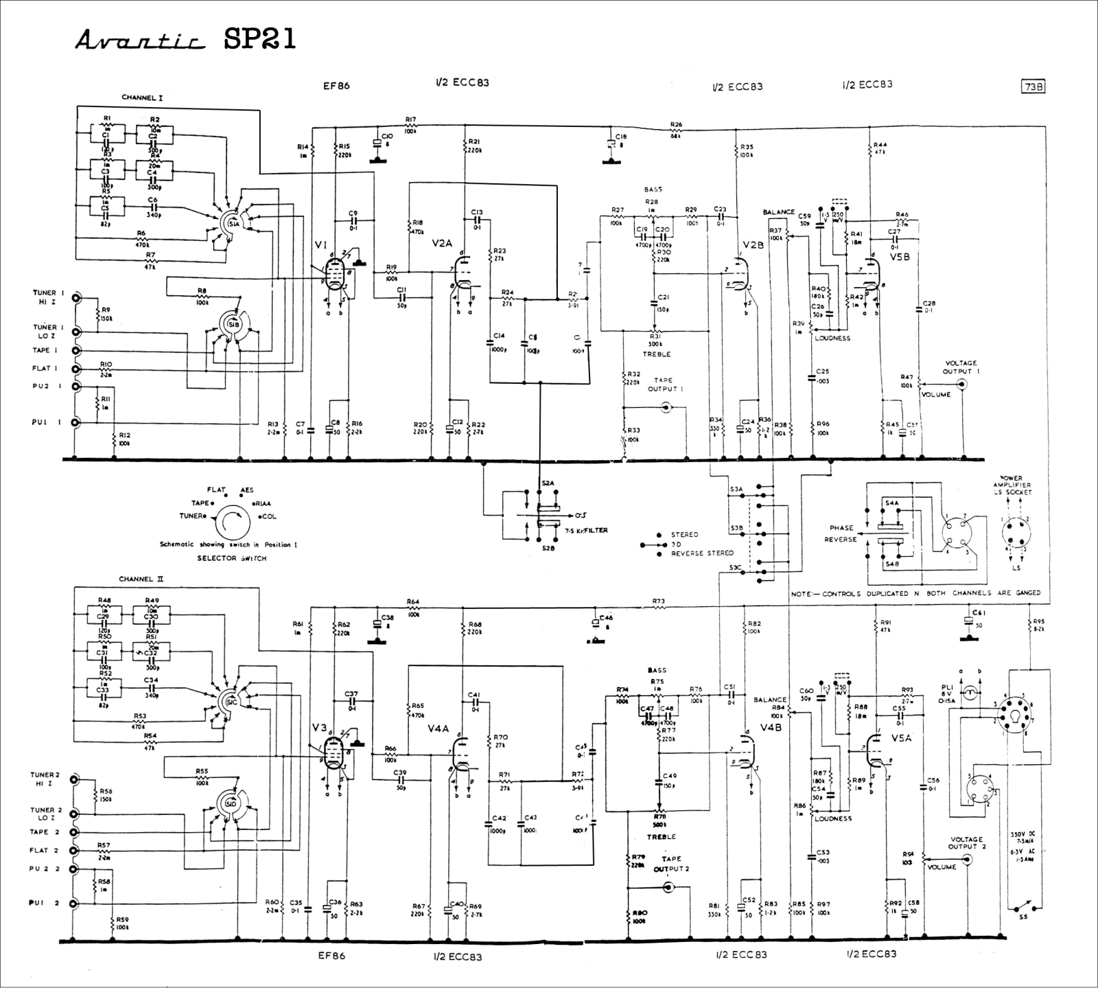 Avantic SP-21 Schematic