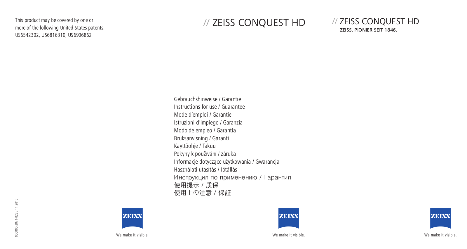 Zeiss 52 56 31 User manual