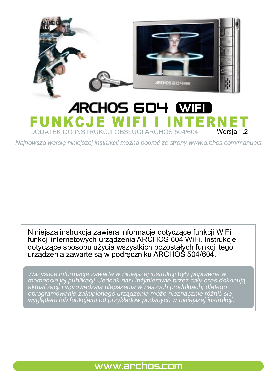 Archos 604 wifi User Manual