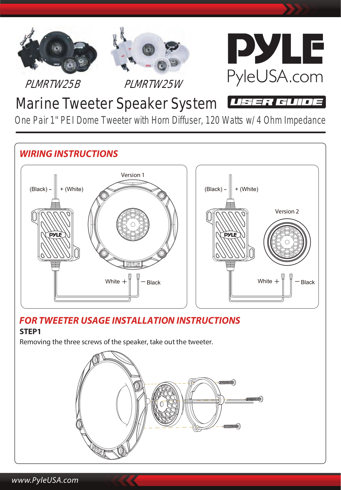 Pyle PLMRTW25B User guide - ManualMachine.com