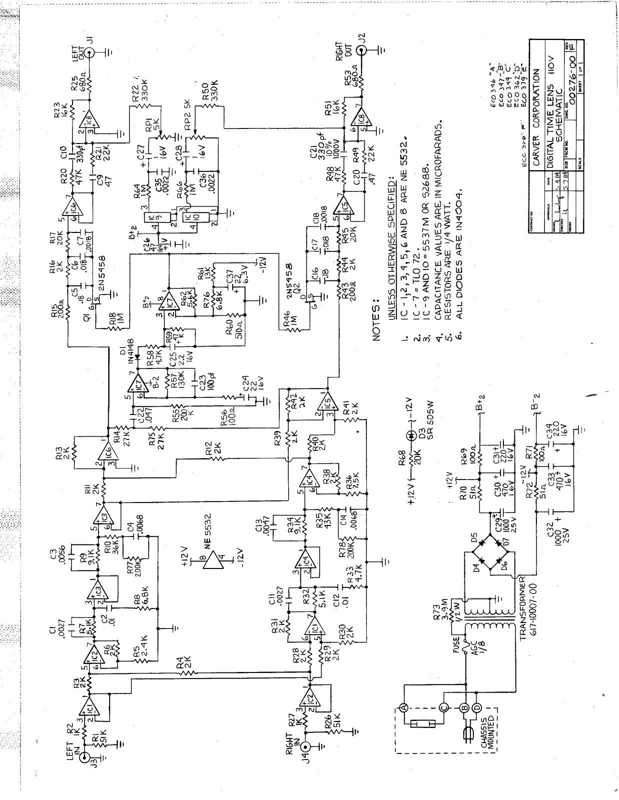 Carver DTL Schematic