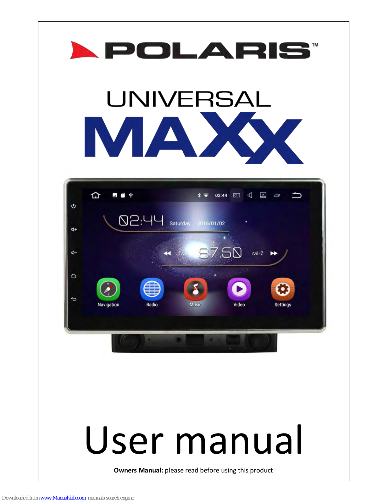 Polaris Universal Maxx User Manual