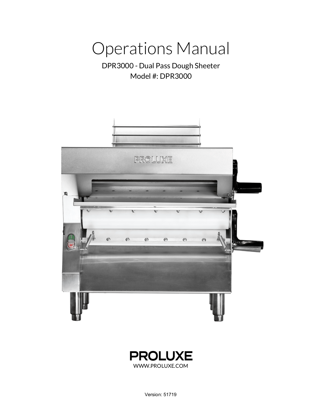 Doughpro Proluxe DPR3000MEA User Manual