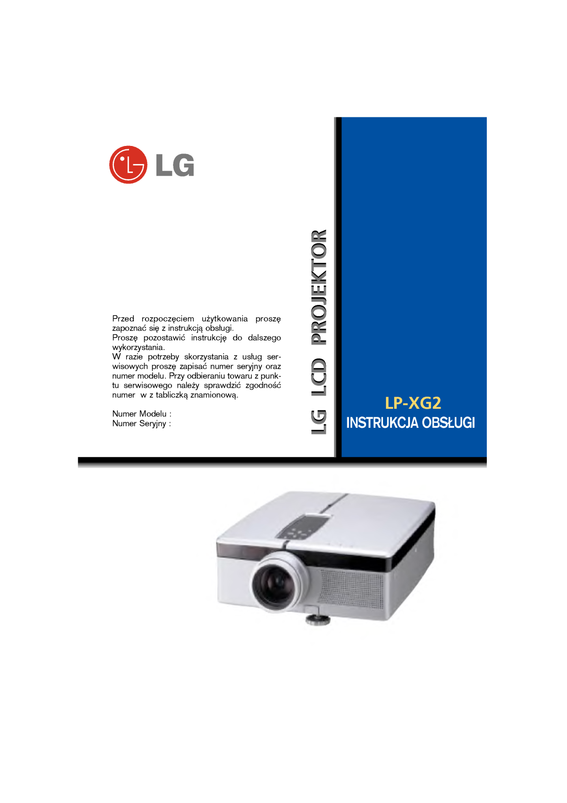 Lg LP-XG2 User Manual