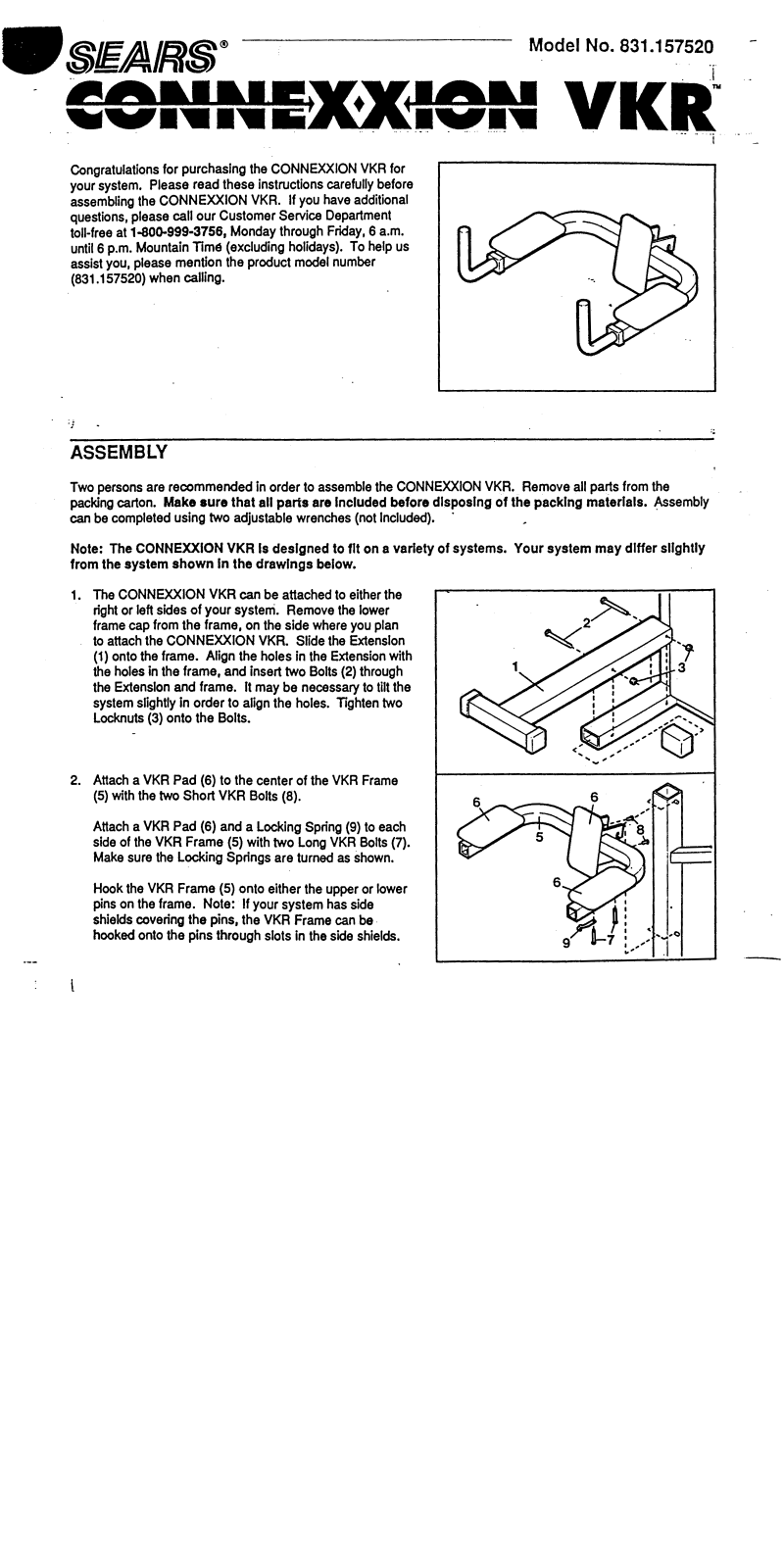 Lifestyler 831.157520 Assembly Instruction