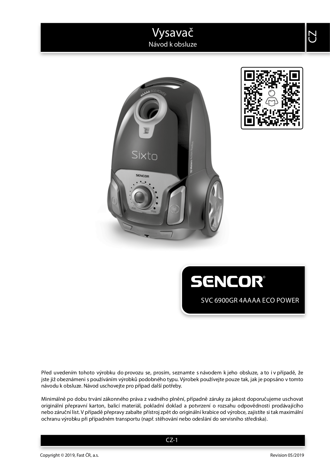 Sencor SVC6900GR User Manual