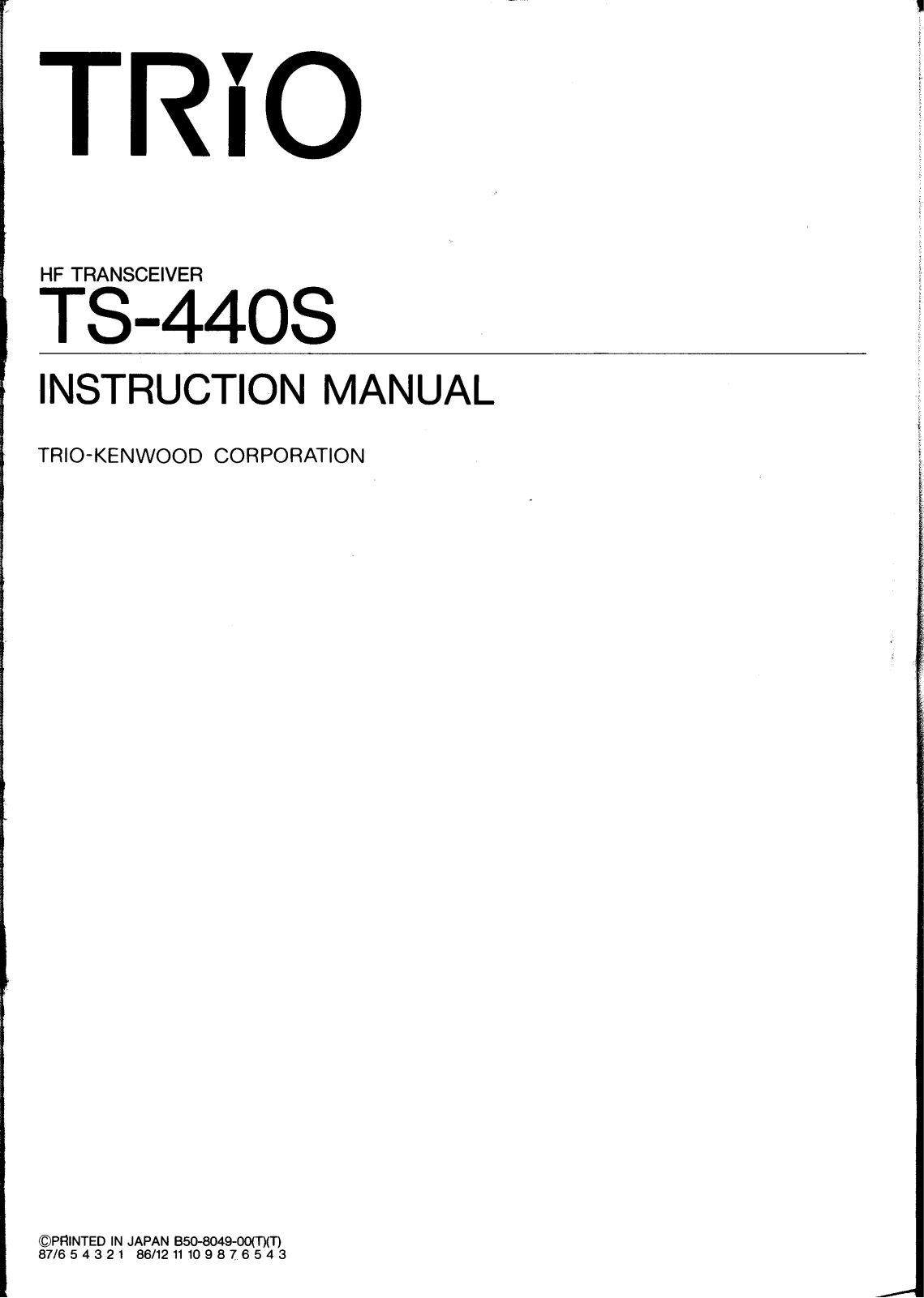 Kenwood TS-440S User Manual 2