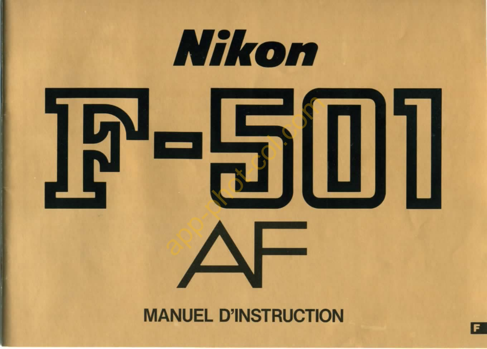 NIKON F501 AF User Manual