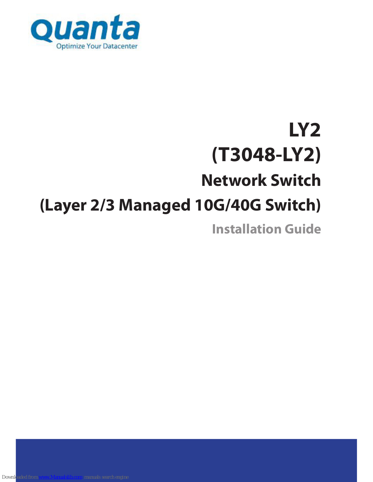 QUANTA T3048-LY2 Installation Manual