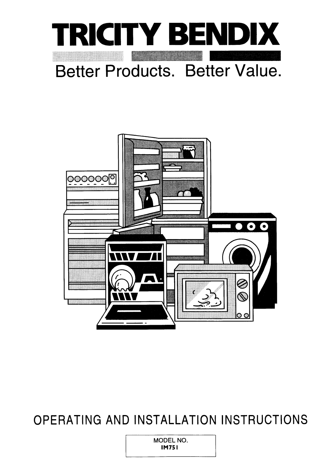 tricity bendix IM751W, IM751B User Manual