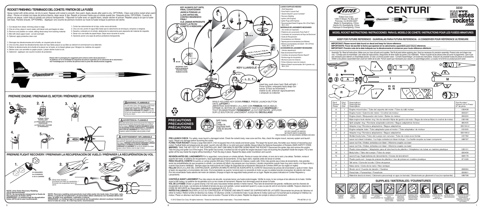 ESTES Centuri User Manual