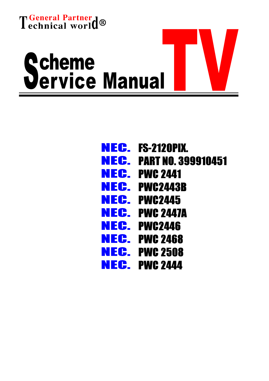 NEC FS-2120 Schematic