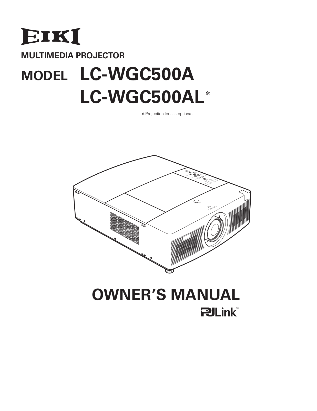 EIKI LC-WGC500A, LC-WGC500LA User Manual