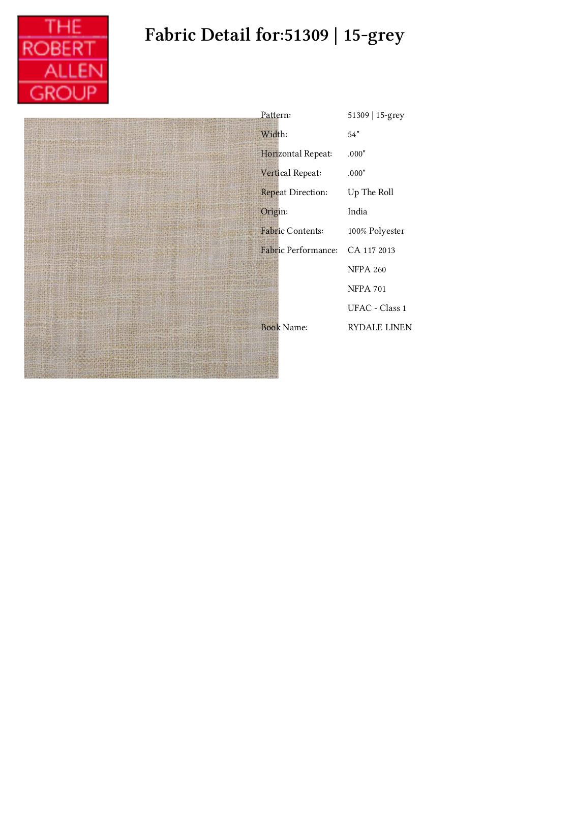 Duralee CRAL3970 Specifications - ManualMachine.com