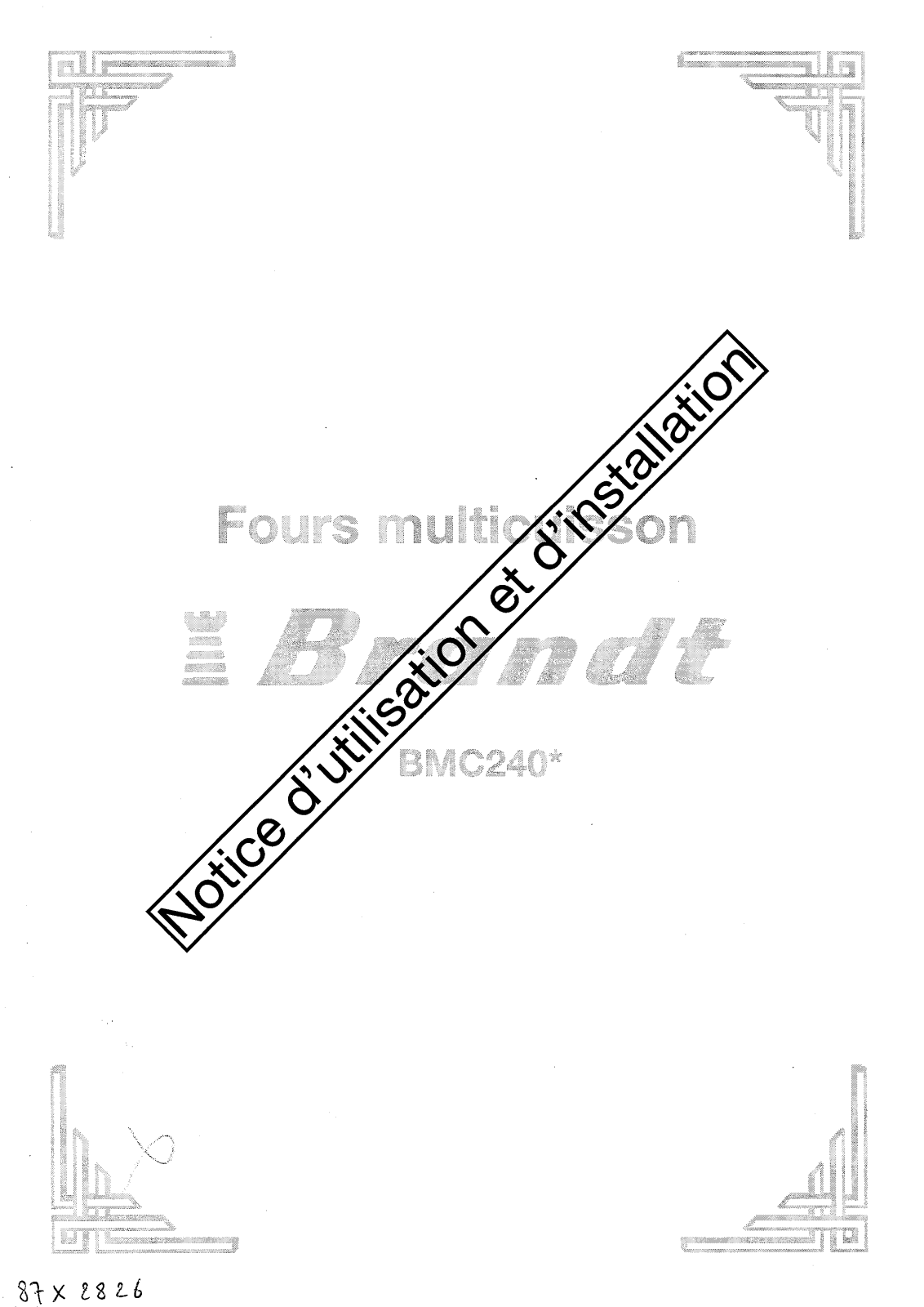 BRANDT BMC240 User Manual