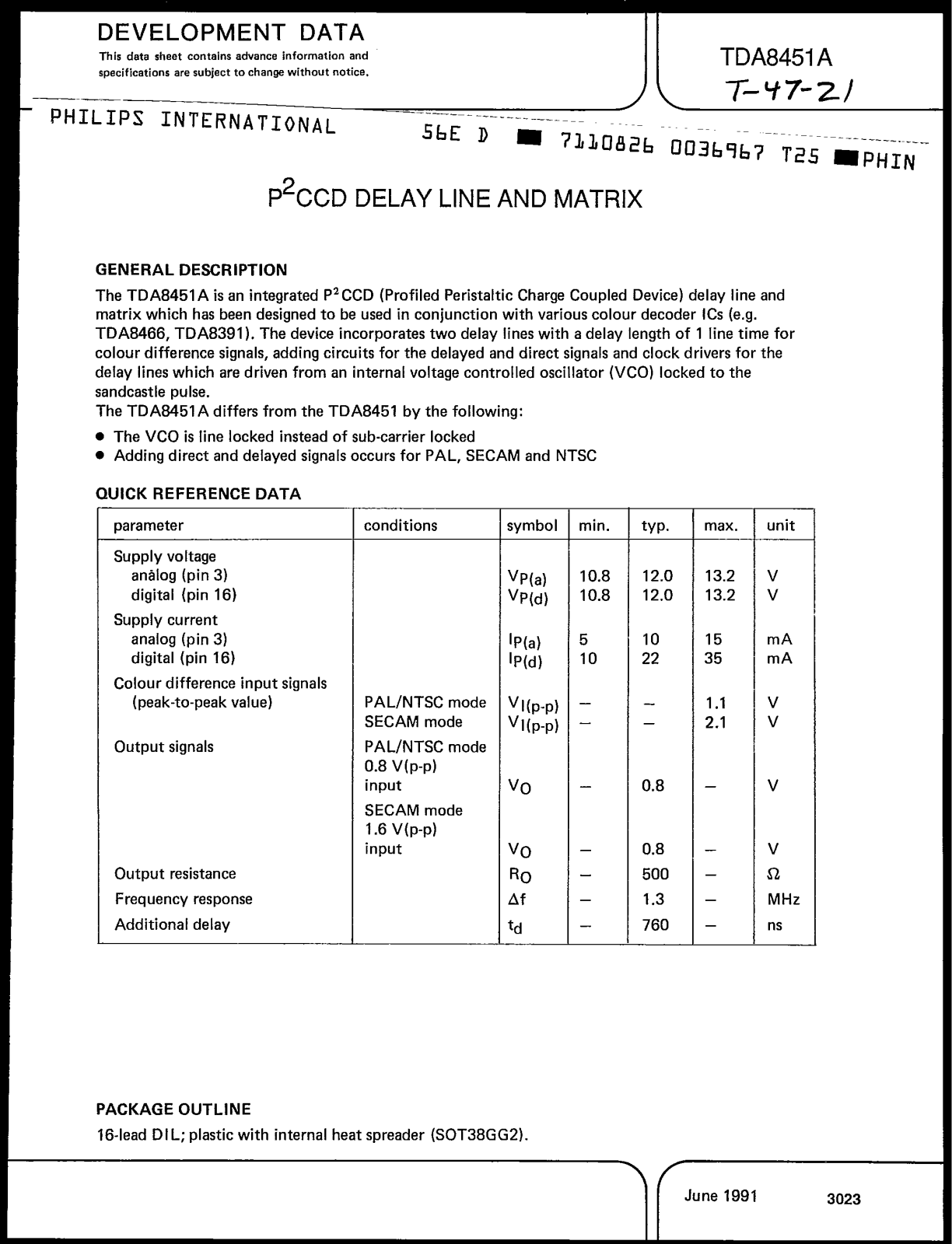 Datasheet TDA8451 Specification - ManualMachine.com
