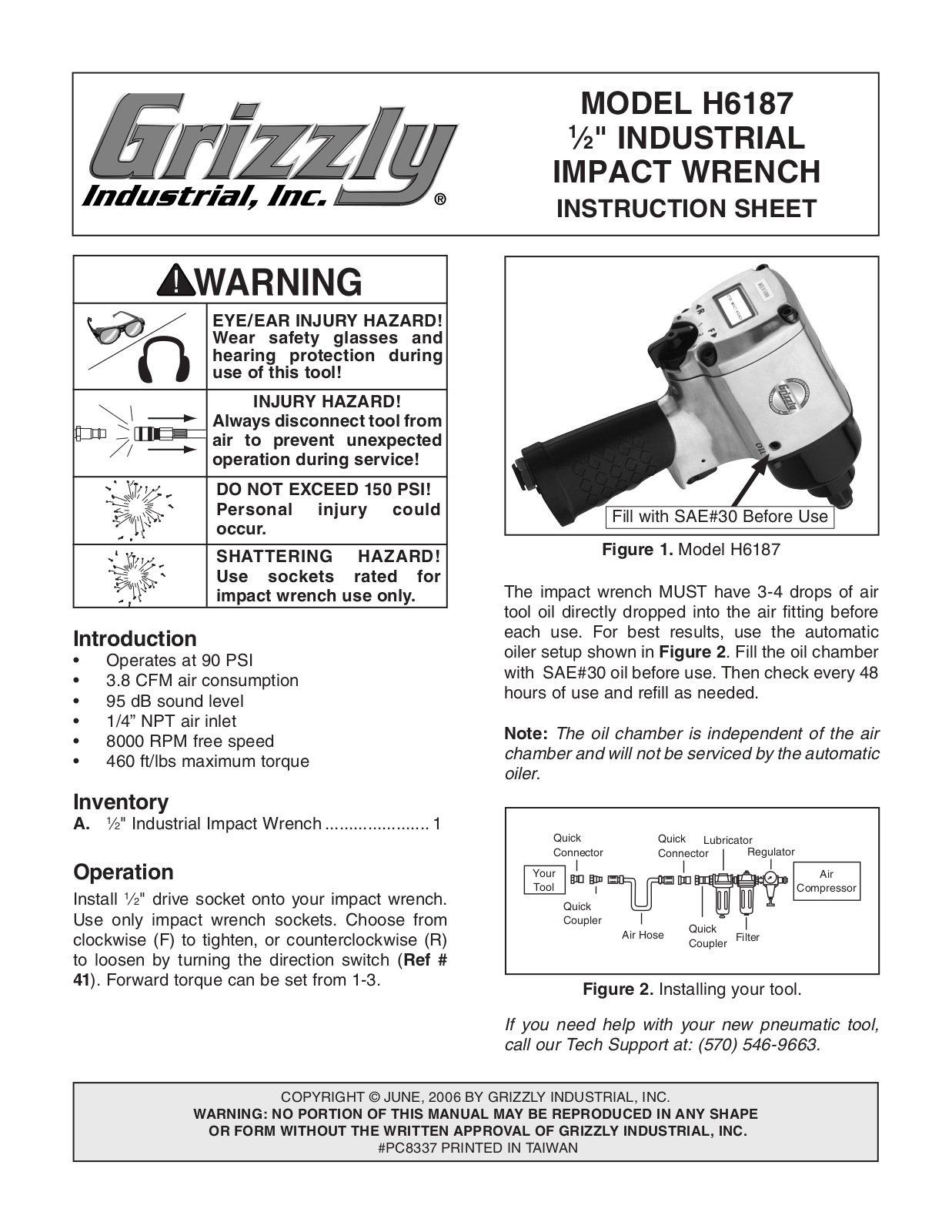 Grizzly H6187 User Manual