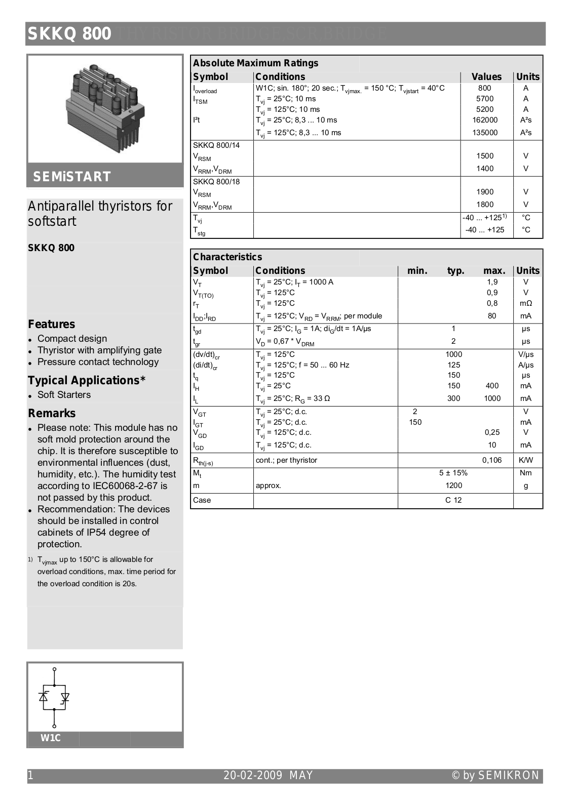 Semikron SKKQ 800 Data Sheet