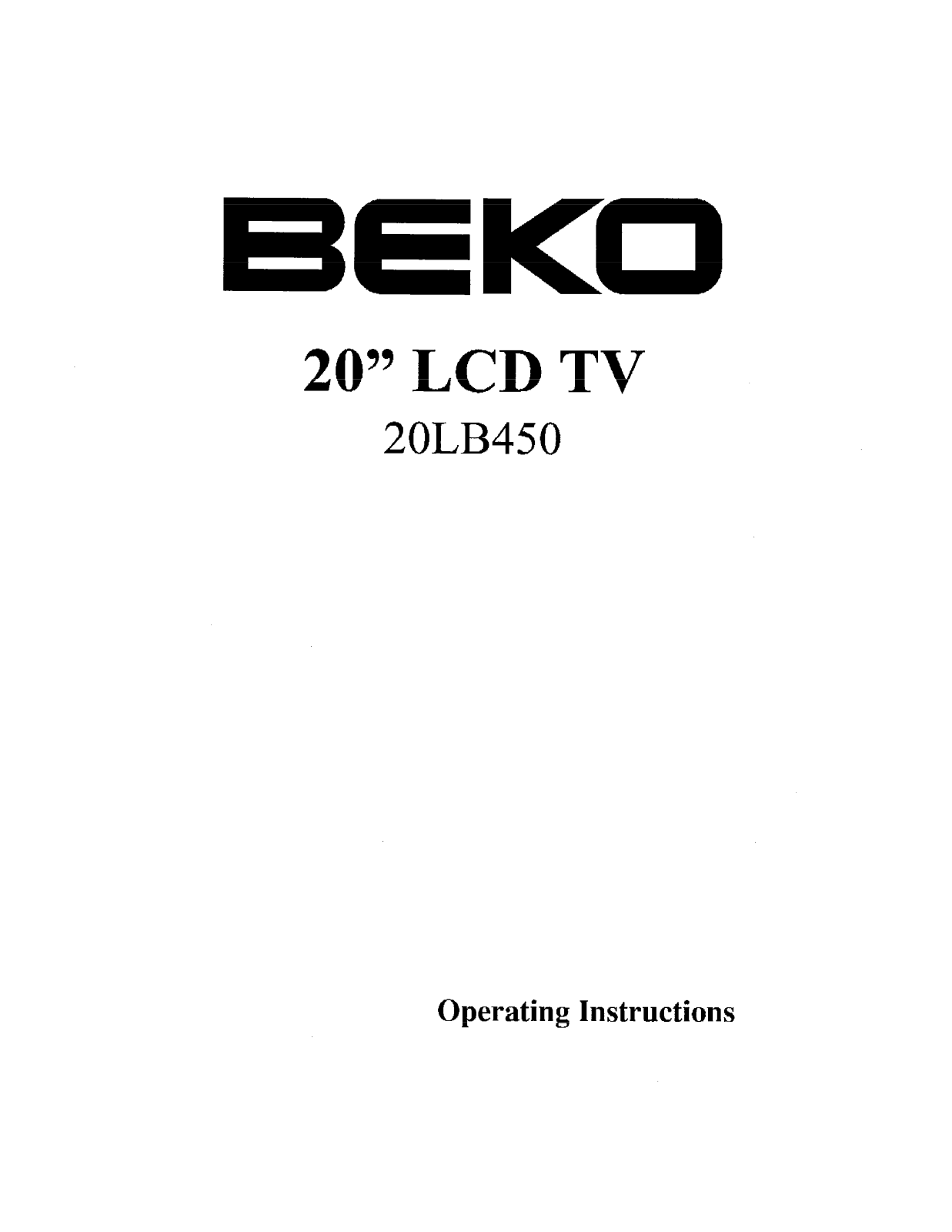 Beko 20LB450 User Manual