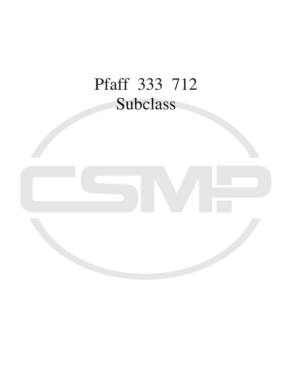 Pfaff 333 Parts Book