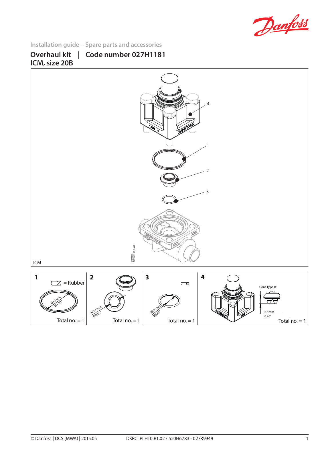 Danfoss ICM 20B Installation guide