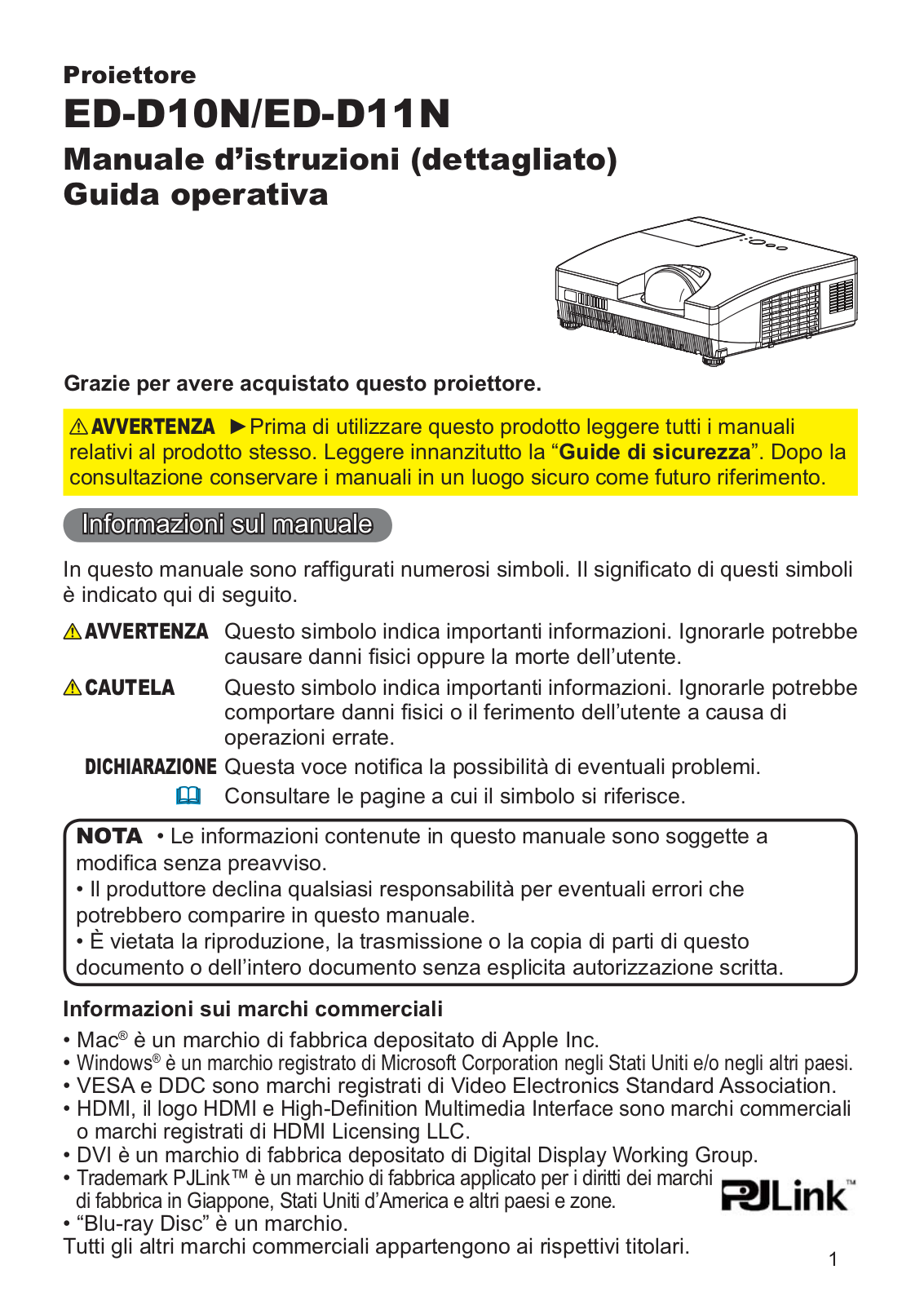 Hitachi ED-D10, ED-D11 User Manual