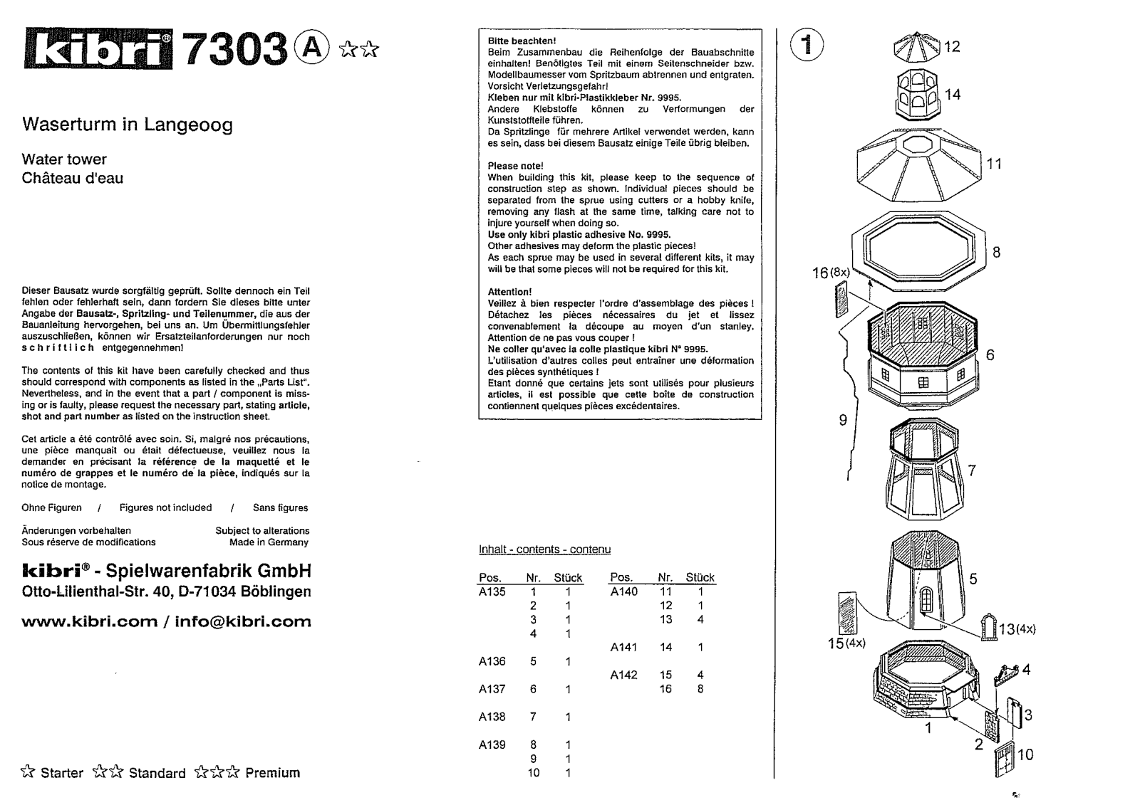 Kibri 7303 User Manual