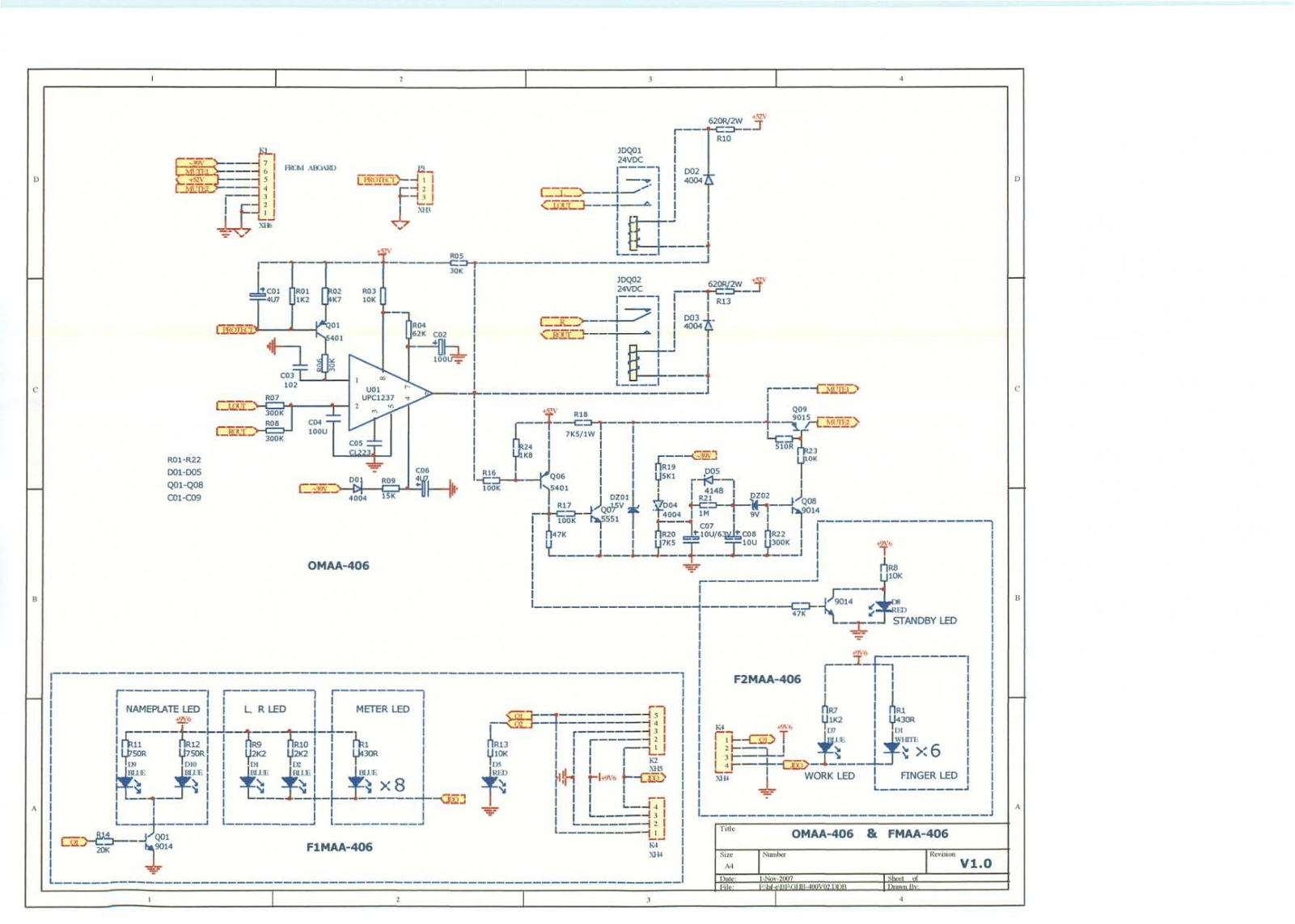 Advance Acoustic MAA406 Schematic