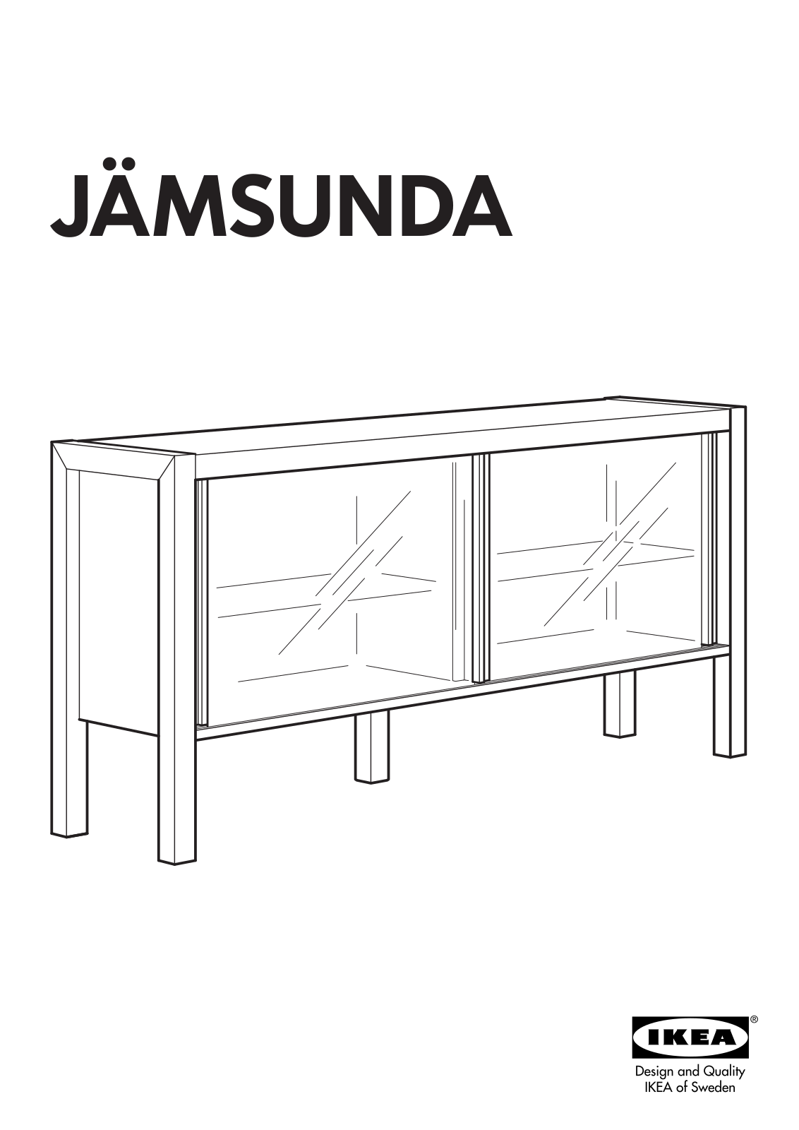 IKEA JÃMSUNDA SIDEBOARD 63X30 3-4 Assembly Instruction