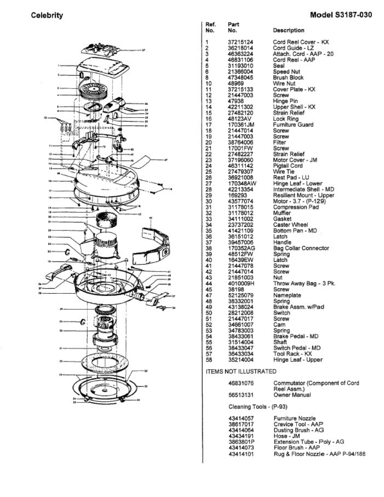 Hoover S3187-030 Owner's Manual